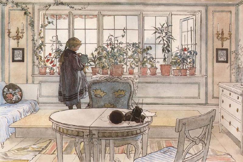 Carl Larsson Vacation Reading Assignment China oil painting art